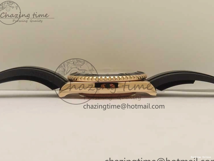 0405 Yacht-Master 126655 RG 3EF 1:1 Best Edition Black Ceramic Bezel on Black Rubber Strap VS Reliable 2488